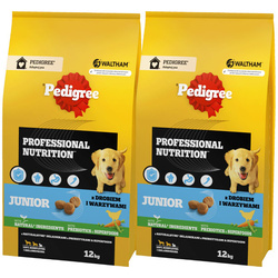 Pedigree Junior Professional Nutrition drób 2x 12 kg