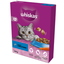 WHISKAS Adult 300 g - sucha karma pełnoporcjowa dla dorosłych kotów, z pysznym tuńczykiem