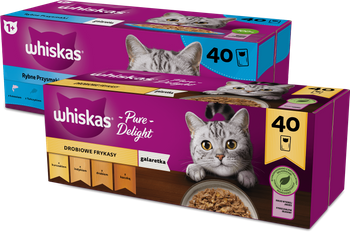 WHISKAS Adult saszetka 2x40x85g Mix Smaków 4 - mokra karma pełnoporcjowa dla dorosłych kotów