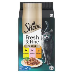 Sheba Fresh Fine kurczak łosoś indyk w sosie 6x50g