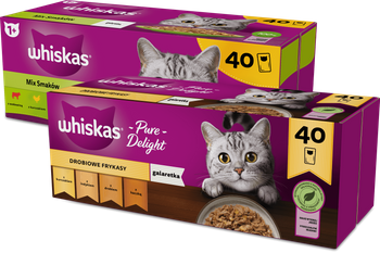 WHISKAS Adult saszetka 2x40x85g Mix Smaków 5 - mokra karma pełnoporcjowa dla dorosłych kotów