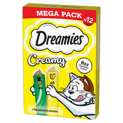 Dreamies Creamy z serem i z kocimiętką 12x 10g