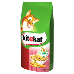 KITEKAT 12kg - sucha karma dla kotów z wołowiną i warzywami
