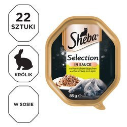 SHEBA® Selection 22x85g z Królikiem - mokra karma dla kotów w sosie