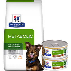 Hill's PD Canine Metabolic 12 kg + 2x Hill's PD Canine Metabolic Stews 156g GRATIS