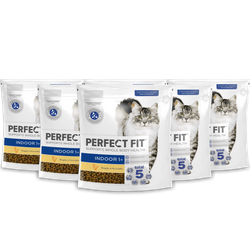 Perfect Fit™ Indoor (1+) 6x750 g – sucha karma pełnoporcjowa dla dorosłych kotów, bogata w kurczaka