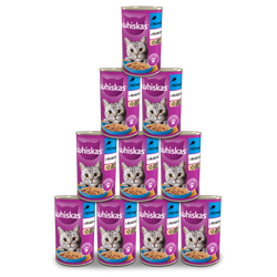 WHISKAS Adult puszka 24x400g - mokra karma pełnoporcjowa dla dorosłych kotów, kawałki z tuńczykiem w galaretce