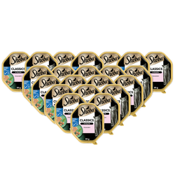 SHEBA Classics tacka 22x85 g – mokra karma pełnoporcjowa dla dorosłych kotów, z łososiem, w terynie