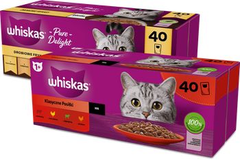 WHISKAS Adult saszetka 2x40x85g Mix Smaków 1 - mokra karma pełnoporcjowa dla dorosłych kotów